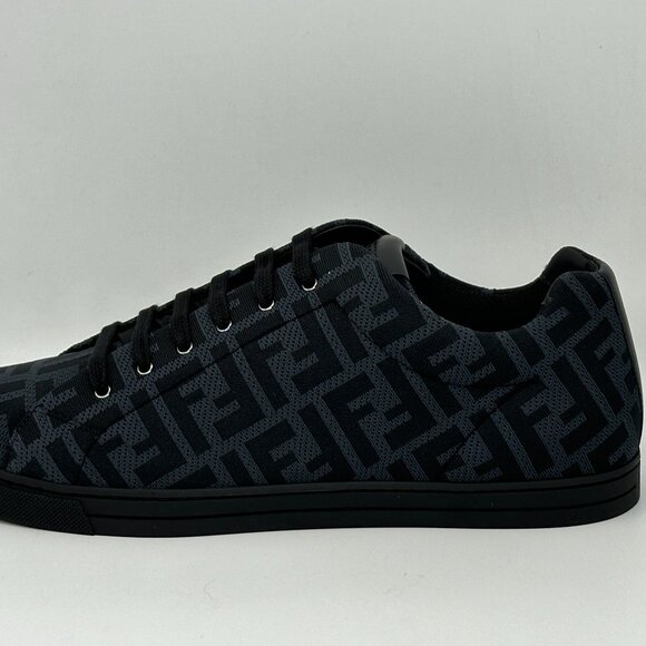 FENDI Mens FF Logo Tech Fabric Low Top Sneakers Trainers Shoes - Picture 4 of 14